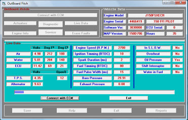 evinrude live data